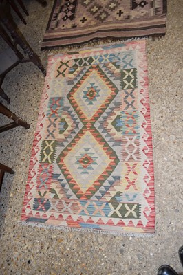 Lot 343 - A small Killim rug with geometric design