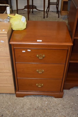 Lot 354 - A Stag three drawer bedside chest