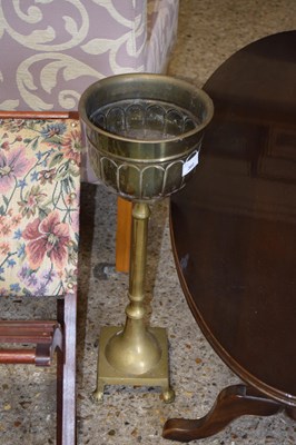 Lot 360 - A brass pedestal jardiniere