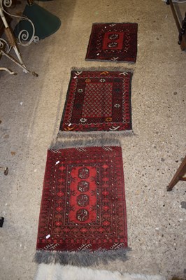 Lot 366 - Three small Middle Eastern wool prayer mats