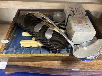 Lot 542 - Canteen of silver plated and celuloid cutlery...