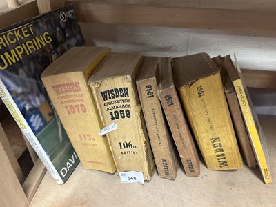 Lot 548 - Quantity of Wisden Cricketers Almanac and others