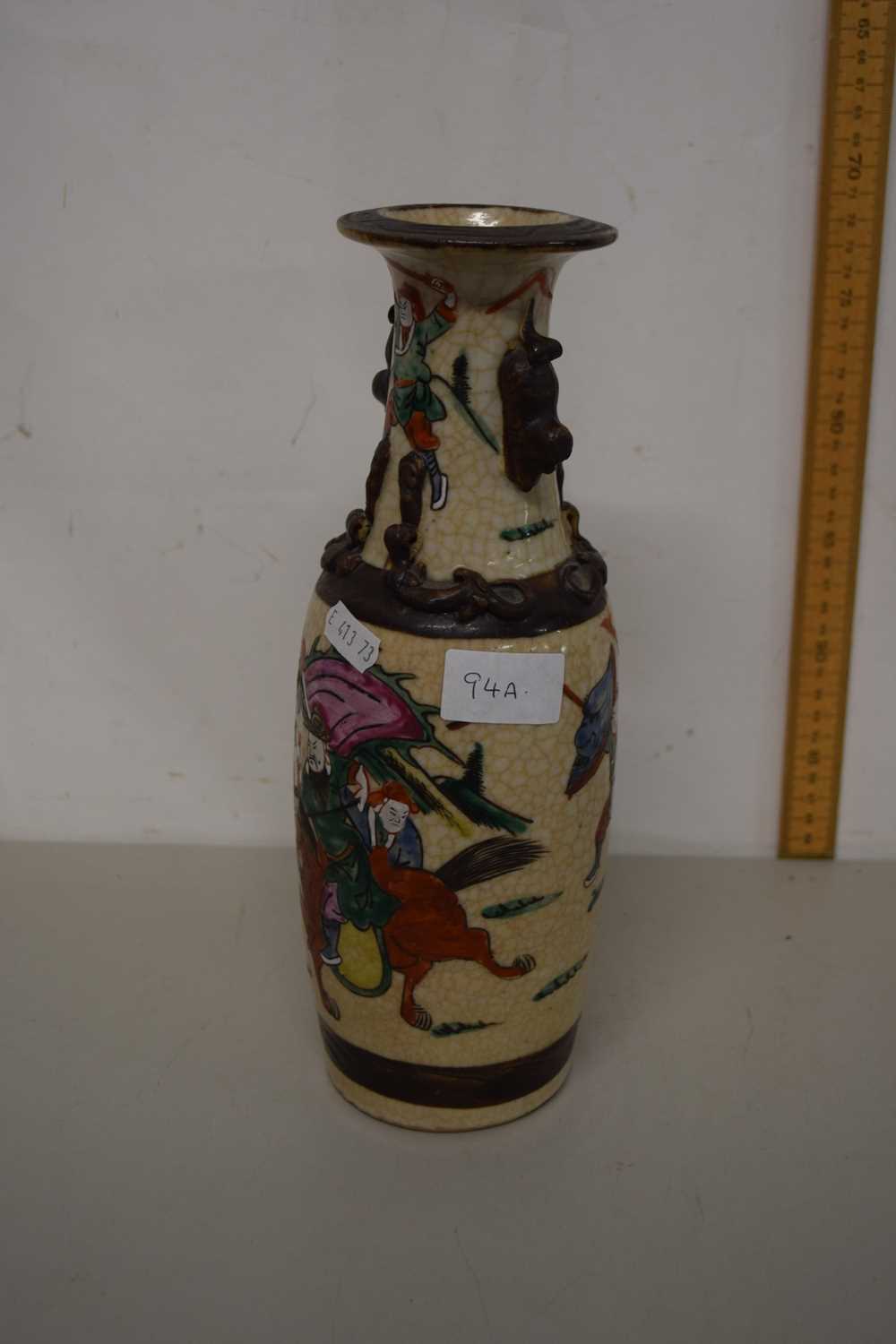 Lot 94 - A Chinese crackle glazed vase of typical form,...