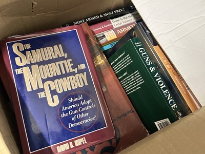 Lot 640 - Non fiction books on guns and gun control,...