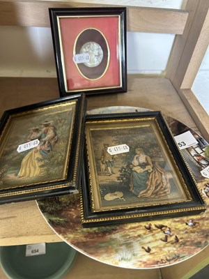 Lot 653 - Collectors plate and three miniatures