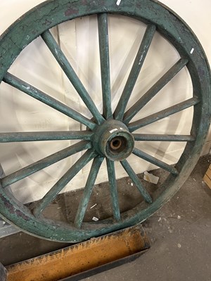 Lot 735 - A cart wheel