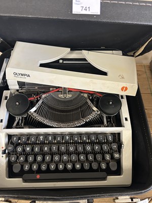 Lot 741 - An Olympia typewriter, cased