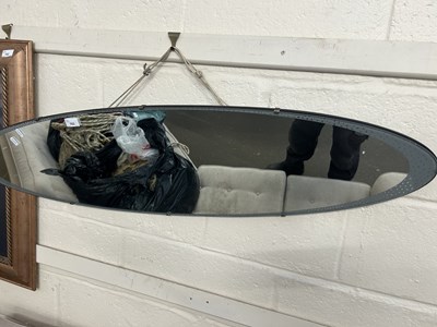 Lot 763 - Mid 20th Century oval wall mirror