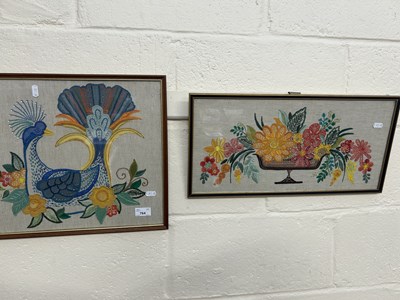 Lot 764 - Two needlework pictures