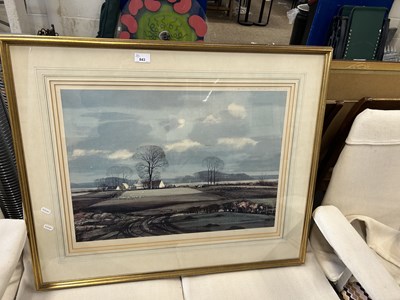 Lot 843 - Rural landscape by Roland Hilder, reproduction...