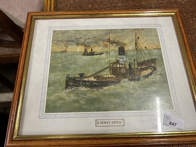 Lot 847 - A Heavy Catch by Peter Hadden, framed and glazed