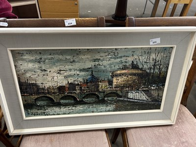 Lot 855 - Castille del Angelo, Rome, oil on canvas, framed