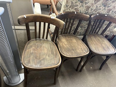 Lot 859 - Set of three dining chairs