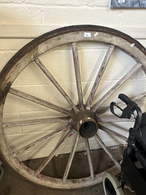 Lot 872 - A cart wheel