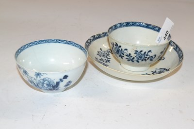 Lot 440 - A Pennington Liverpool tea bowl and saucer,...