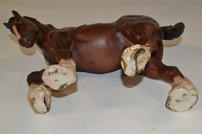 Lot 462 - A Beswick model of a working horse in matt glaze