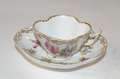 Lot 466 - A 19th Century Dresden cup and saucer of...