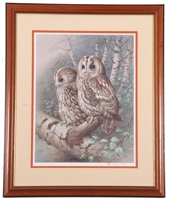 Lot 184 - Raymond Watson (British, b.1935), Tawny Owls,...