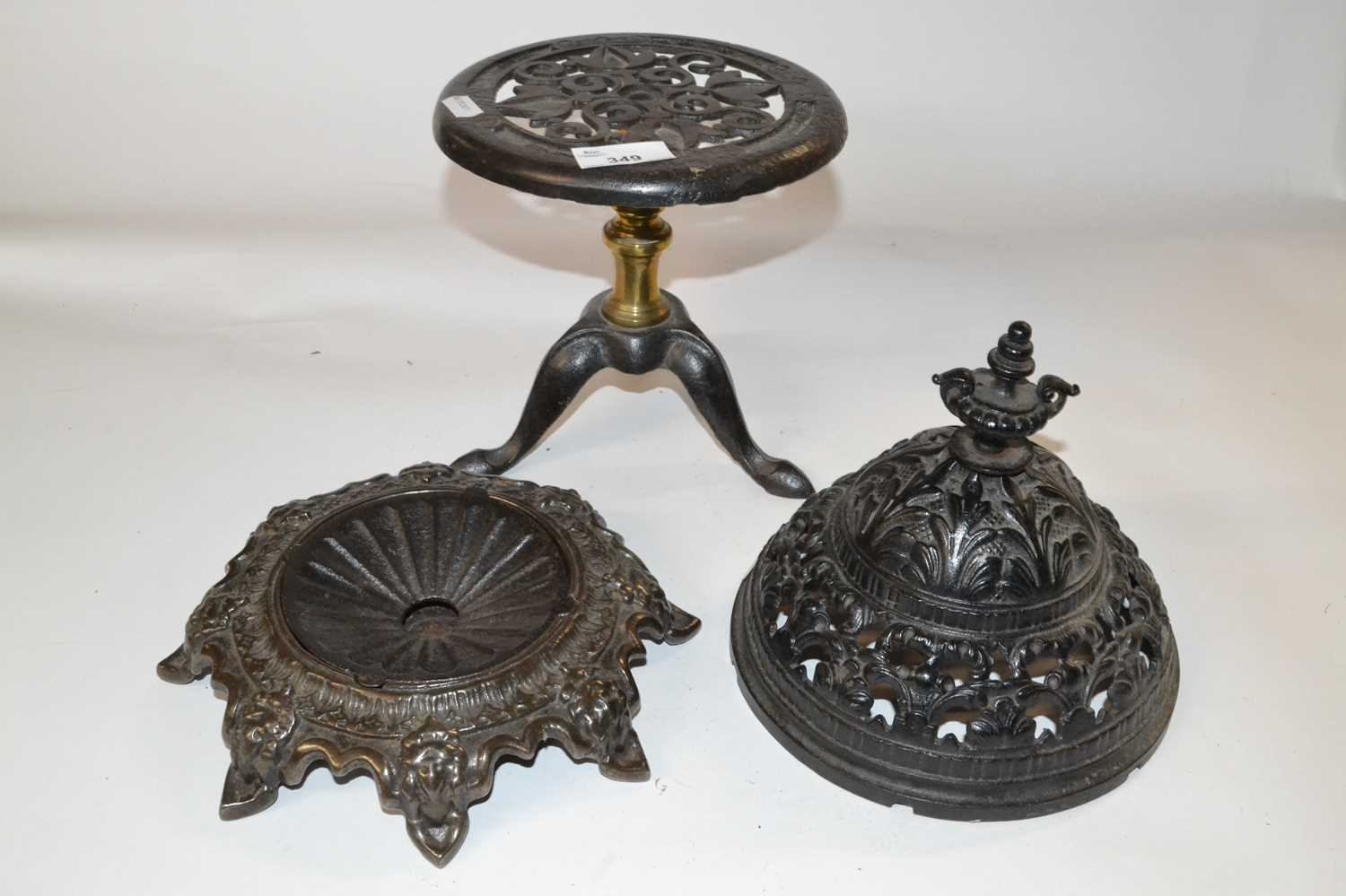 Lot 349 - Mixed Lot: A Victorian cast iron spitoon...