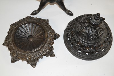 Lot 349 - Mixed Lot: A Victorian cast iron spitoon...