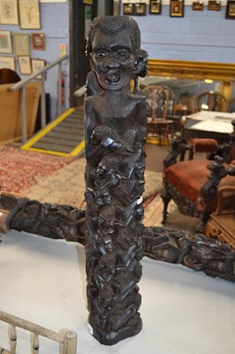 Lot 490 - A large East African Makonde tree of life...