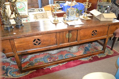 Lot 522 - A 19th Century Chinese side table with two...