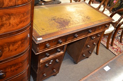 Lot 523 - A late Victorian mahogany twin pedestal office...