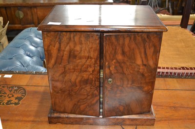 Lot 530 - Victorian walnut table top cabinet with two...