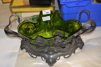 Lot 569 - A WMF pewter centre piece in the Art Nouveau...