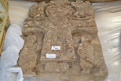 Lot 573 - After the antique a large carved stone panel...