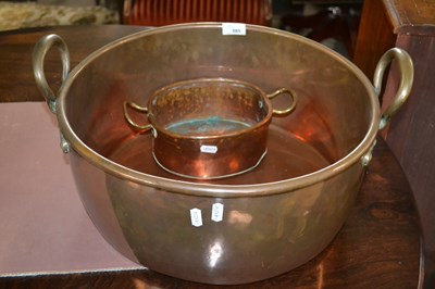 Lot 585 - A large Victorian circular copper double...