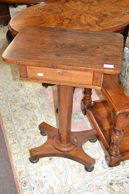 Lot 498 - A small early Victorian rosewood pedestal...