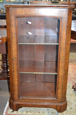 Lot 594 - A Victorian walnut veneered music cabinet of...