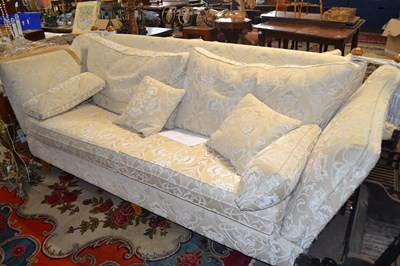 Lot 616 - A large modern Knowle style sofa with drop...