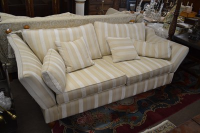 Lot 617 - A large modern Knowle style sofa with drop...