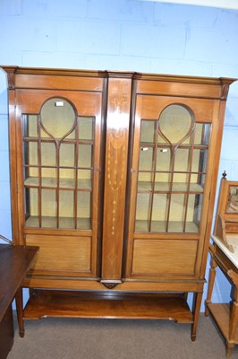 Lot 631 - An Edwardian mahogany and inlaid display...