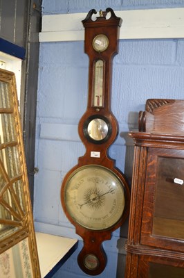 Lot 556 - A Georgian mahogany cased barometer by Caniti,...