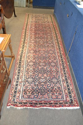 Lot 376 - A Caucasian wool runner carpet with close...