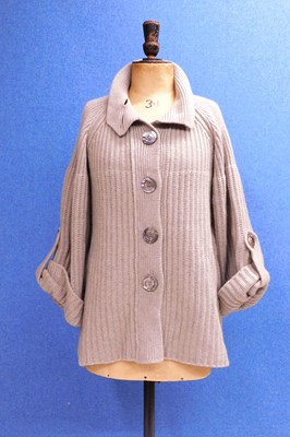 Lot 37 - A grey wool cardigan by Cameron Taylor of...