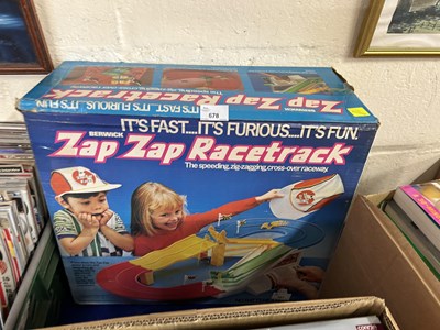 Lot 678 - A boxed 1979 Zap Zap racetrack game by Hasbro