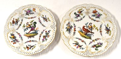 Lot 129 - Pair: 19th Century Berlin Porcelain Ornithology Plates