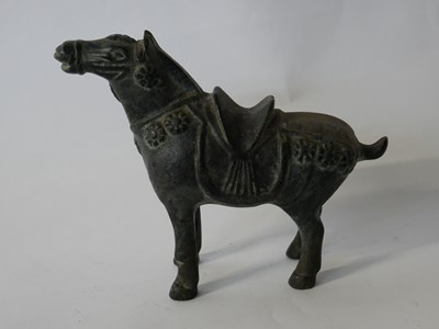 Lot 259 - Patinated Iron Model of a Horse in Tang Dynasty Style