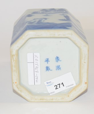 Lot 271 - 19th century Chinese Porcelain Octagonal Jar