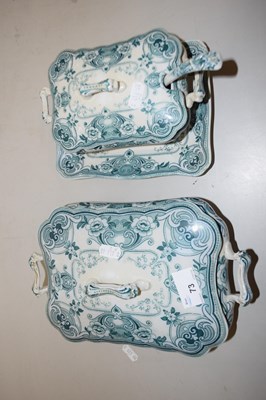 Lot 73 - A Devon pattern vegetable dish together with a...