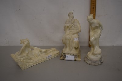 Lot 77 - Group of three contemporary marble and...