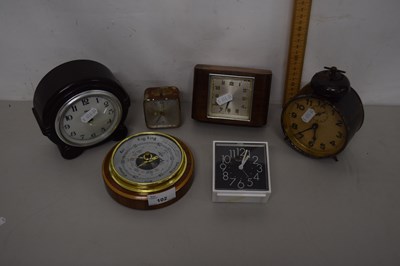 Lot 102 - Group of various vintage bedside clocks, small...
