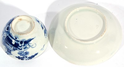 Lot 87 - Lowestoft Porcelain Teabowl and Saucer c1780