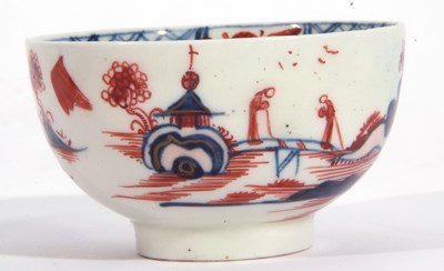 Lot 80 - Lowestoft Porcelain Teabowl and Saucer c.1780