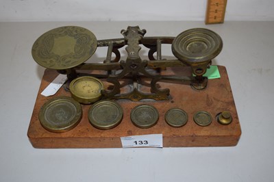 Lot 133 - Vintage postal scales and weights