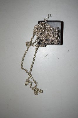Lot 143 - Group of various white metal chains, earrings etc